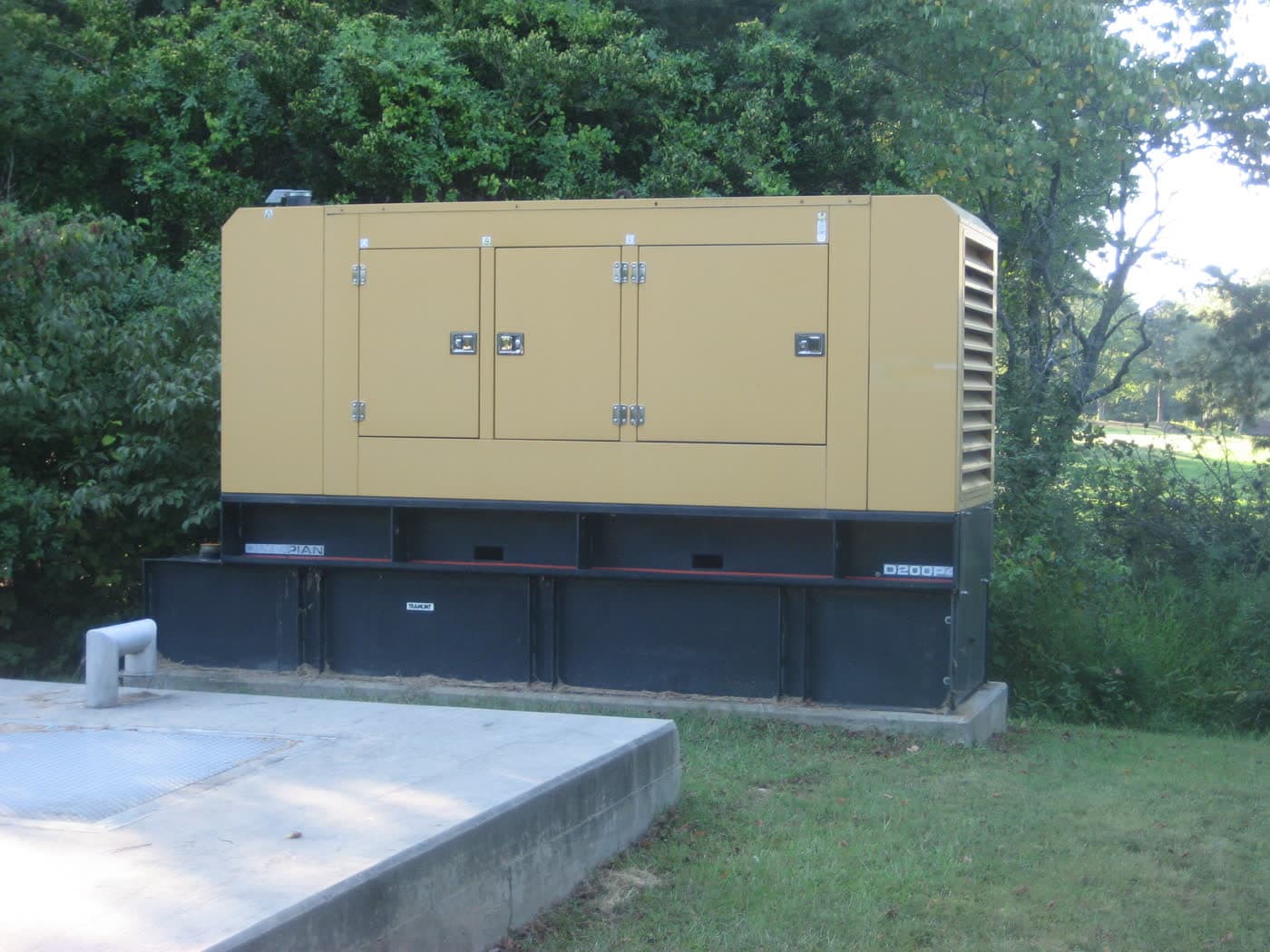 Standby diesel generator in a weatherproof enclosure — power equipment JSD services.